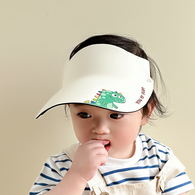 Children's hat new baby sun hat middle and big children summer sports empty top hat dinosaur boys and girls sun hat