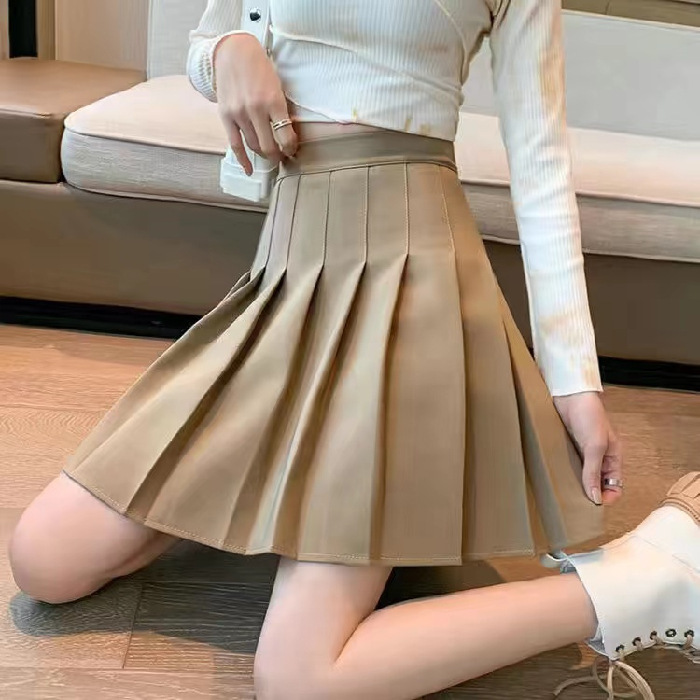 Picture of Safety Pants Zipper Button Pleated Skirt JK Uniform Korean Fashion Student Skirt All-match Skirt Short Skirt