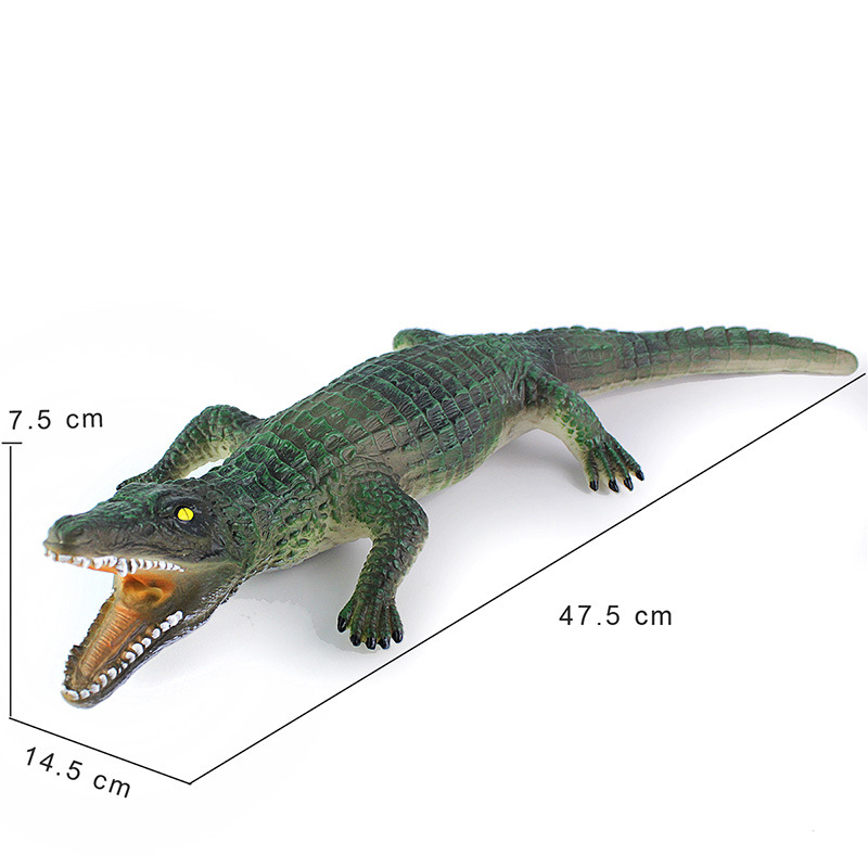 Picture of Simulation Crocodile Large Crocodile Model Soft Rubber Large Crocodile Simulation Model Toys Children's Toys Night Market Stall