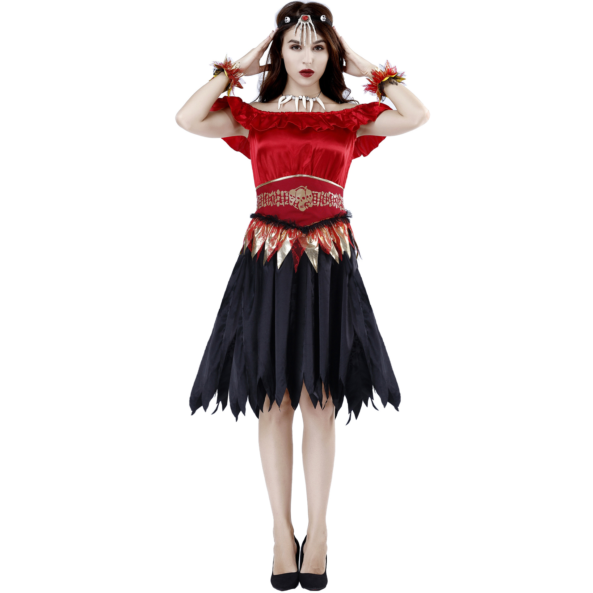 M-Xl Zombie Miss Vampire Halloween Costume Adult Vampire Costume Evil Devil Costume