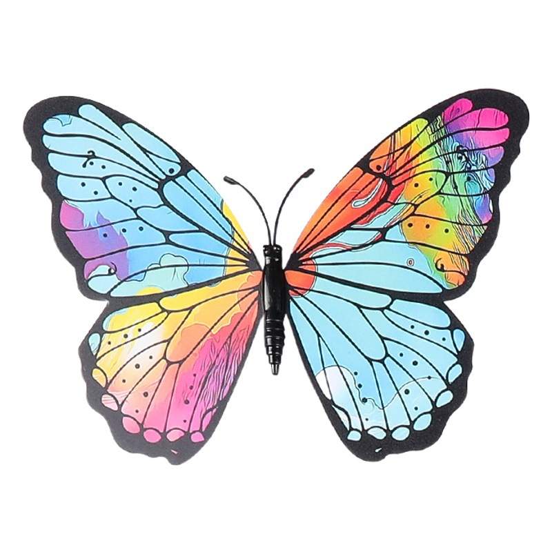 12 mixed color PVC simulation butterfly wall stickers children's room stickers wall stickers butterfly color three-dimensional decoration creative wall