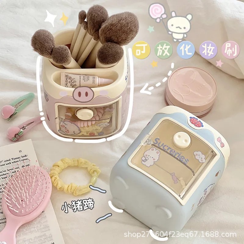 Picture of Creative Cartoon Pig Pen Holder Storage Exquisite Piggy Office Pencil Bucket Children's School Desk Desk Stationery