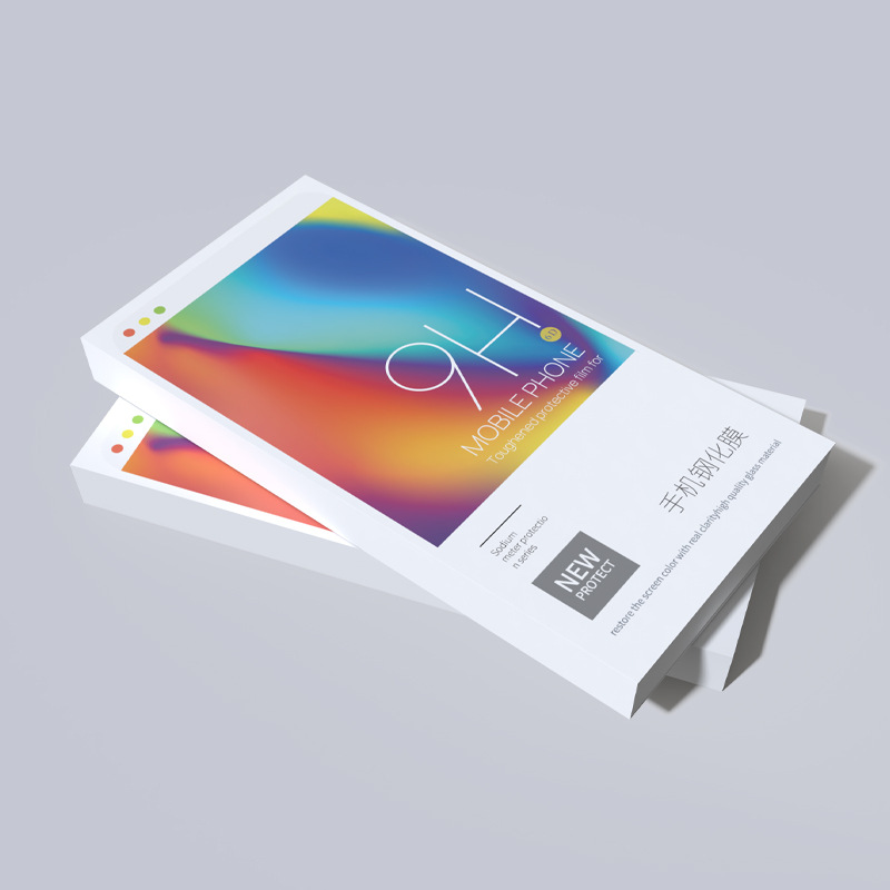Picture of Color Box Custom Digital Products Mobile Phone Tempered Film Packaging Box Custom Printed Carton Factory Custom Film