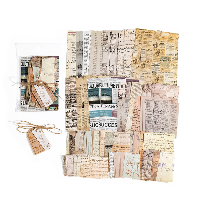 Picture of Mo Mo Retro Collection Material Package Memory Post Office Series Handbook DIY Collage Base Material Stickers 4 Styles