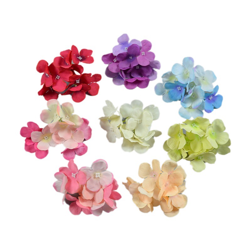 Artificial Small Hydrangea Flowers Wholesale Wedding Backdrop Flower Wall Arrangement 9 Small Hydrangea Flower Heads Bridal Wreath Making