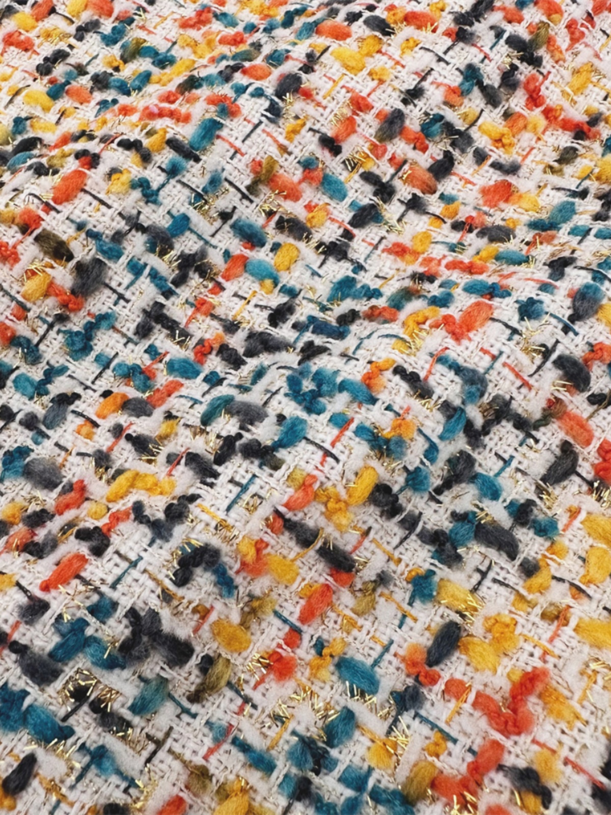 Picture of Tweed Style Woolen Colorfulful Woven Spring and Summer Outwear Clothing Terry Handmade DIY Bag Fabric
