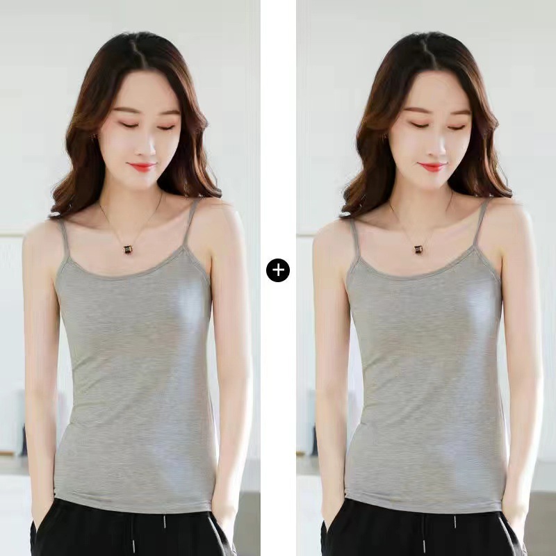 Picture of Camisole Women's Summer Large Size Korean Style Slim Fit Girls Bottoming Inner Wearing Outer Wearing Joker Vest Small Camisole Wholesale
