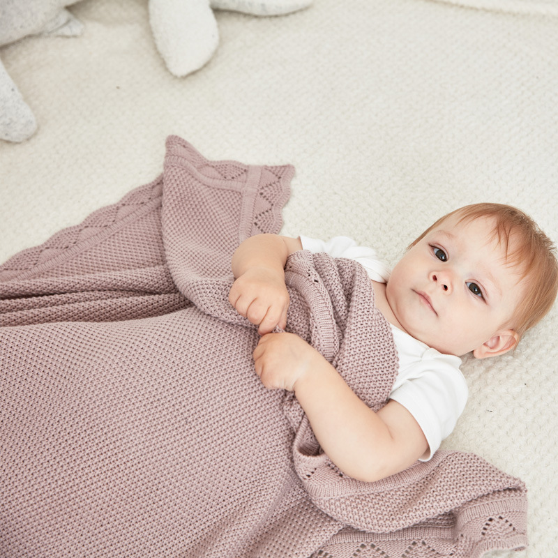 Picture of INS Foreign Trade Norway Nordic Baby Cotton Knitted Blanket Baby Blanket Push Car Blanket Baby Blanket Line Blanket