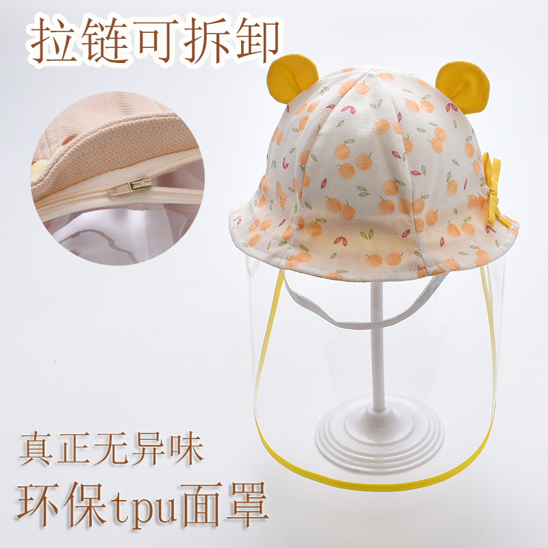 Picture of Newborn Baby Protective Face Cover Going Out Baby Anti-Droplet Hat Summer Sun Protection Hat Spring and Autumn