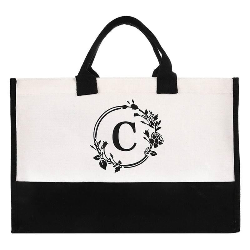 Canvas Bag Ins High-end Japanese Style Diy Canvas Bag Handbag Niche Design Large Capacity Women's Shopping Bag