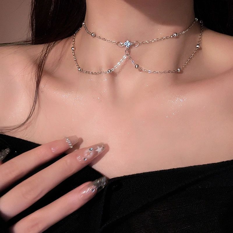 Picture of Chest Chain Jewelry Pure Desire Internet Celebrant Same Style High-end Fashion All-match Sexy Flash Diamond Pendant Body Chain Necklace
