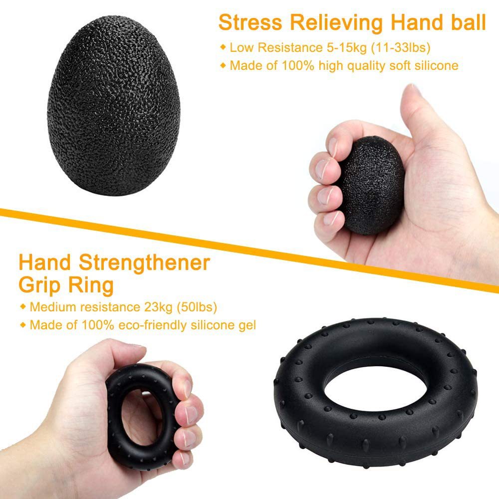 Picture of Adjustable Grip Strength Set, Hand Trainer, Grip Ring, Finger Exerciser, Combination Fitness Supplies, Five-Piece Set