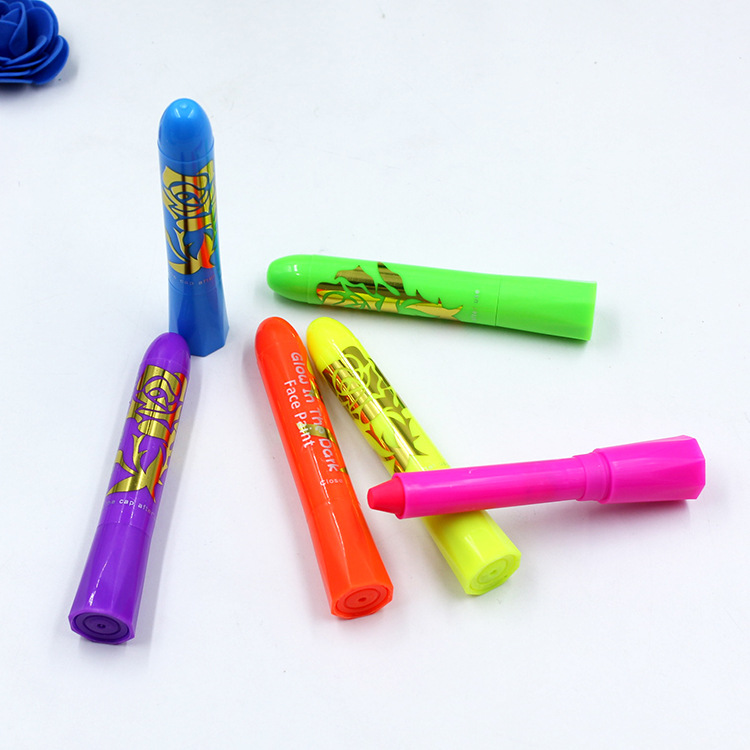 Picture of 6-Color Luminous Face Paint Set Party Halloween Event Makeup Props DIY Washable Face Painting Crayon