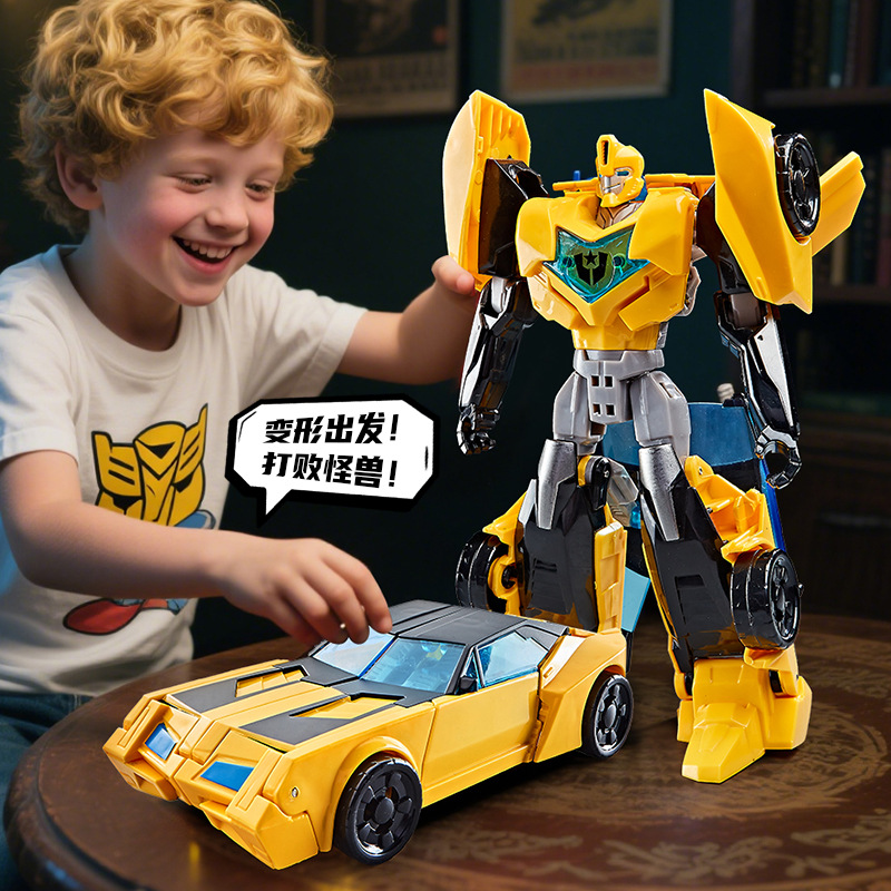 Picture of Wei Jiang's Fifteen Small Transforming Robot King Kong Optimus Bumblebee Column Model Hand-Made Boy and Kidsren's Toys