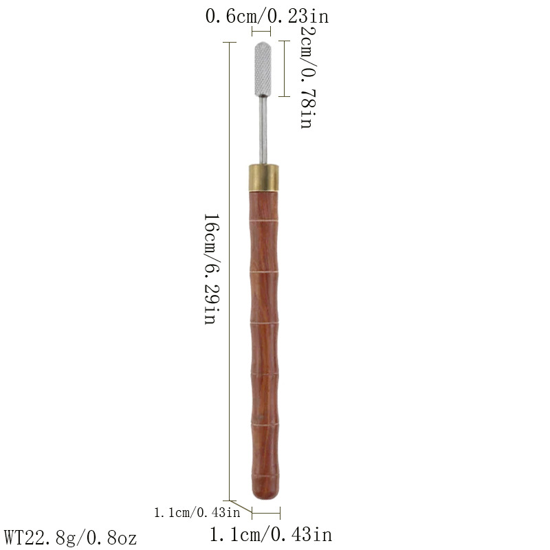 Picture of Leather Tool Edge Oil Tool Edge Oil Pen Sandalwood Handle Edge Oil Pen Leather Edge Oil Pen Oil Edge Tool