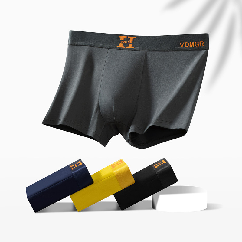 2024 Summer Modal Men's Underwear Mid-Waist plus size Breathable High-End Men's New Boxer Boxer Shorts