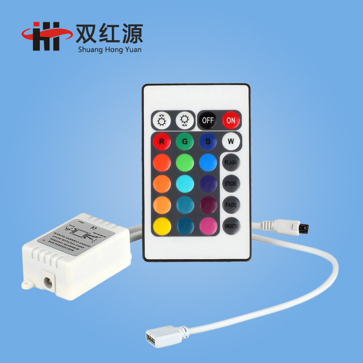 Cross-border spot double red Source 24 key double panel controller smart IR Infrared colorful led strip rgb controller