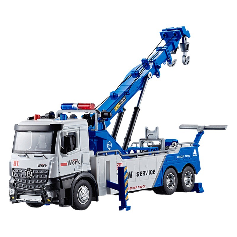 (Boxed) simulation double hook obstacle clearing rescue engineering alloy car model decoration children's toys wholesale