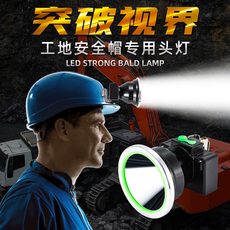 Helmet Cap with Integrated Headlamp Hook, Charging Clip, Explosion-Proof Headlamp, Dual-Use for Construction Sites and Mines, Head-Mounted Led Light