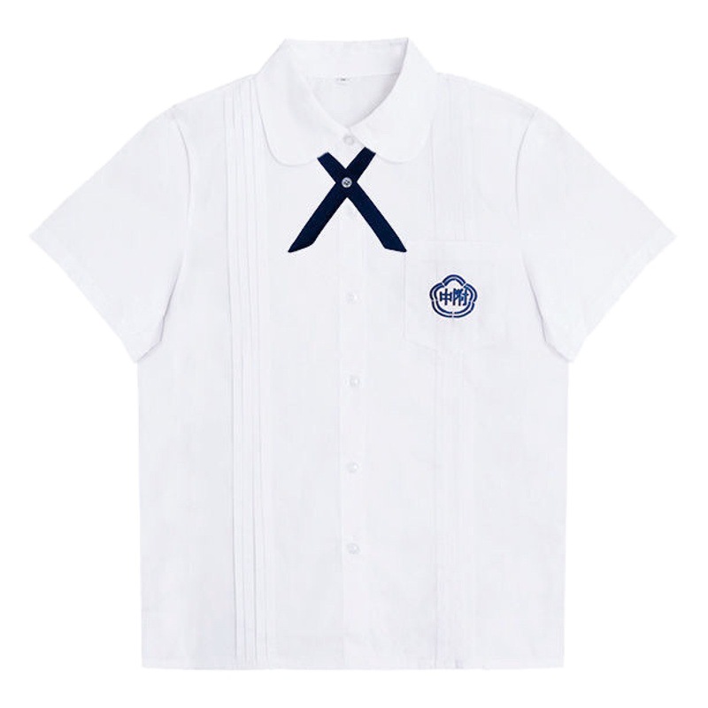 Taiwan Secondary School Uniform Suit jk Uniform Organ Pleated White Shirt Junior High School Graduation Season College Style Class Clothes