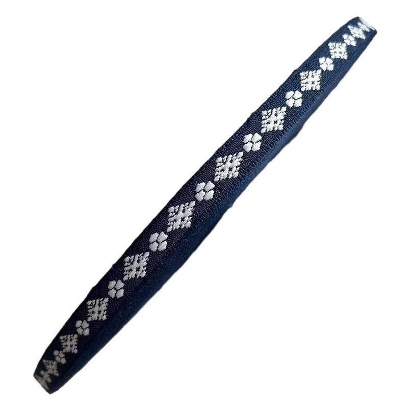 Jacquard Ribbon Ethnic Style Lace Pattern Retro Blue Home Clothing Accessories SH-3155 Width 1CM