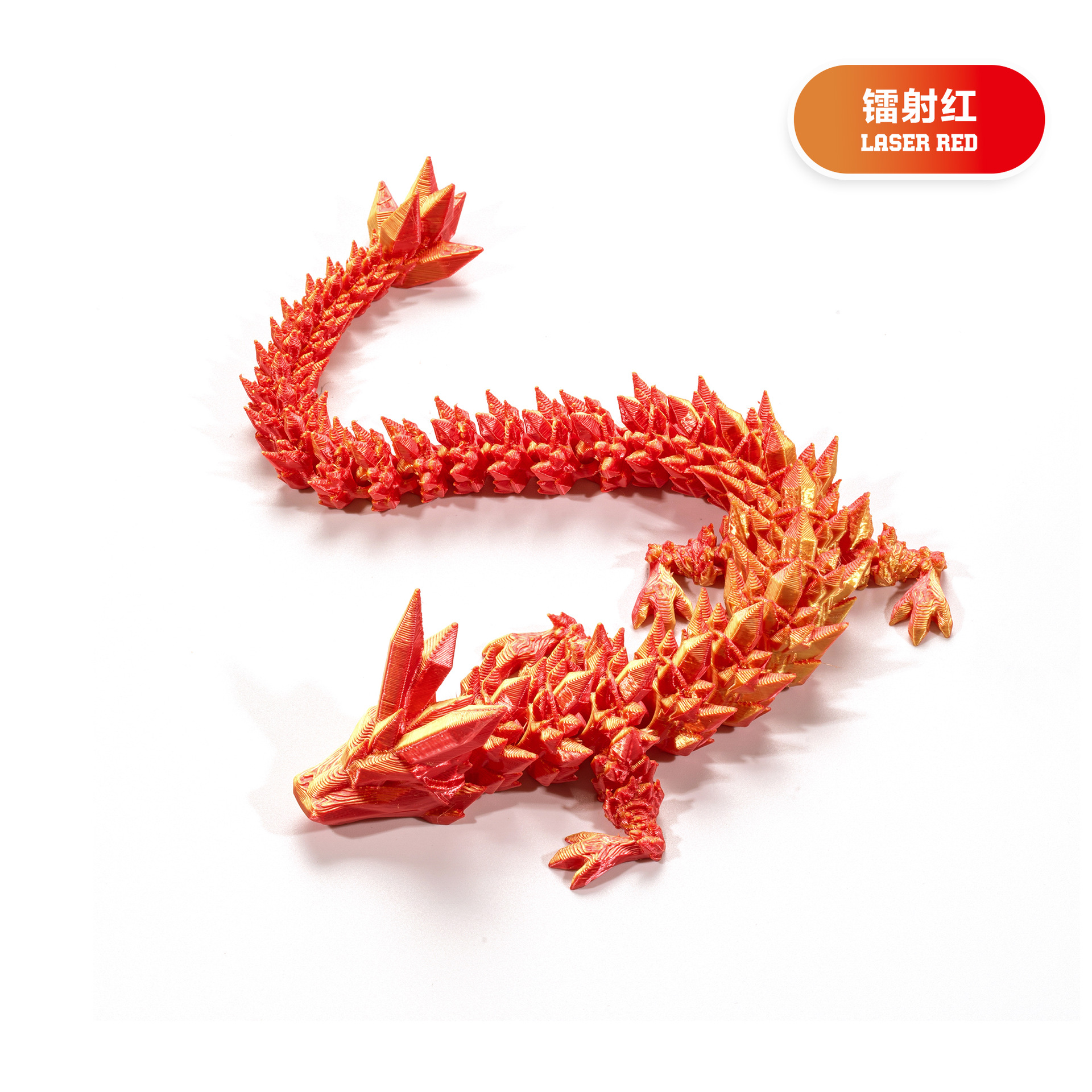 Picture of 3D printing cross-border hot selling ornaments joint movable Crystal Gem dragon ornaments hand-made suit dragon decoration