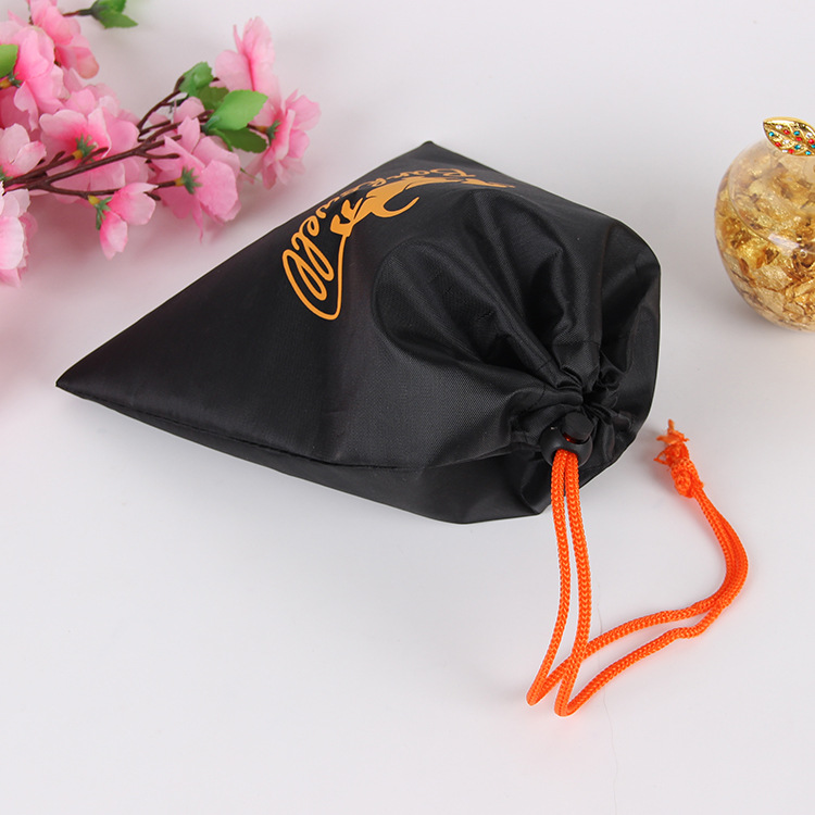 Factory wholesale polyester bundle pocket custom logo shoes clothing dustproof storage packaging bag student shoulder bag