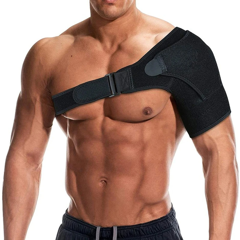 New Adjustable Sports Shoulder Brace with Compression for Left and Right Shoulder Support, Anti-Strain Shoulder Strap, Shoulder Immobilizer, Ice Pack Shoulder and Back Support