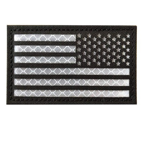 Picture of Haike Outdoor Spot Laser Cut American Ir Reflective Tactical Morale Badge Reflective Velcro Strip Flag