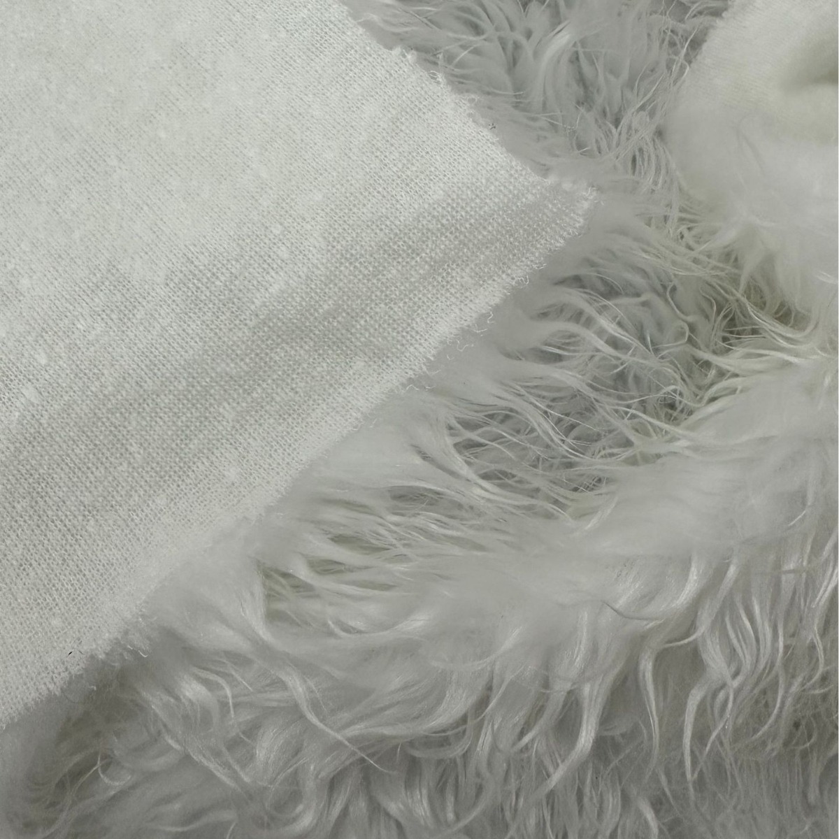 Picture of in stock 6cm Plush Plush Fabric White Long Hair Toy Christmas Decoration Clothing Fabric