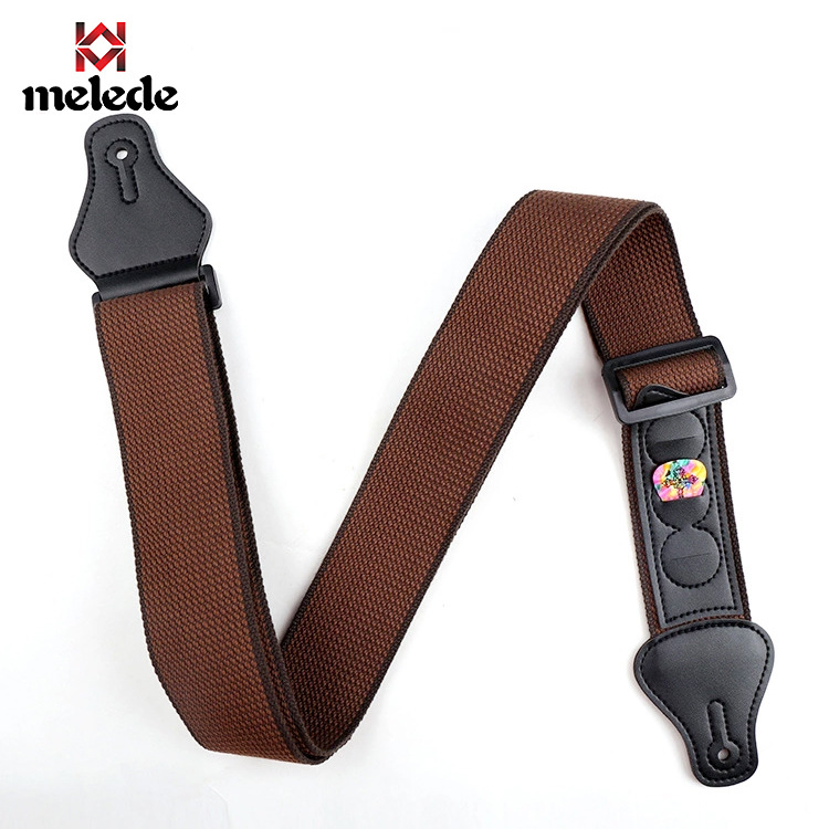 Picture of Amazon's Hot-Selling Black Pure Cotton Guitar Belt, Folk Guitar Popular Strap, Multi-Functional Three-Pull Piece in Stock