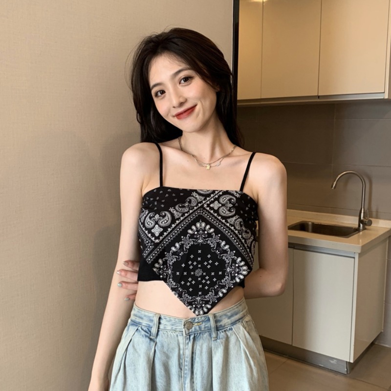 Trendy Women's Paisley Camisole 2025 New Summer Chic Style Sexy Inner Wear Outerwear Top