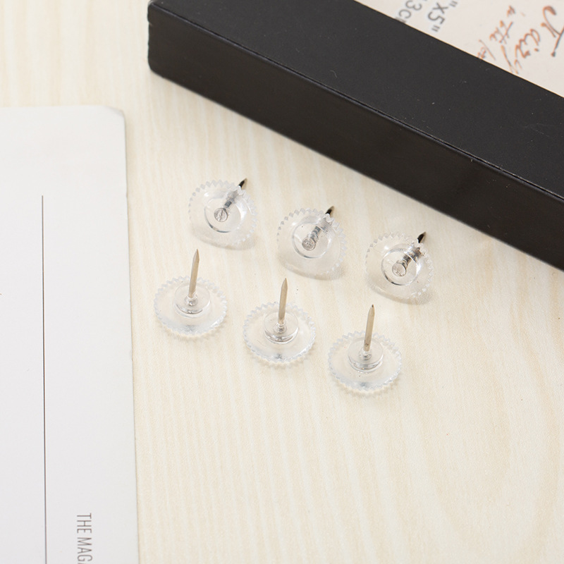 Picture of Amazon for transparent black transparent color gear nail I-pin pushpin cork plastic pushpin press nail