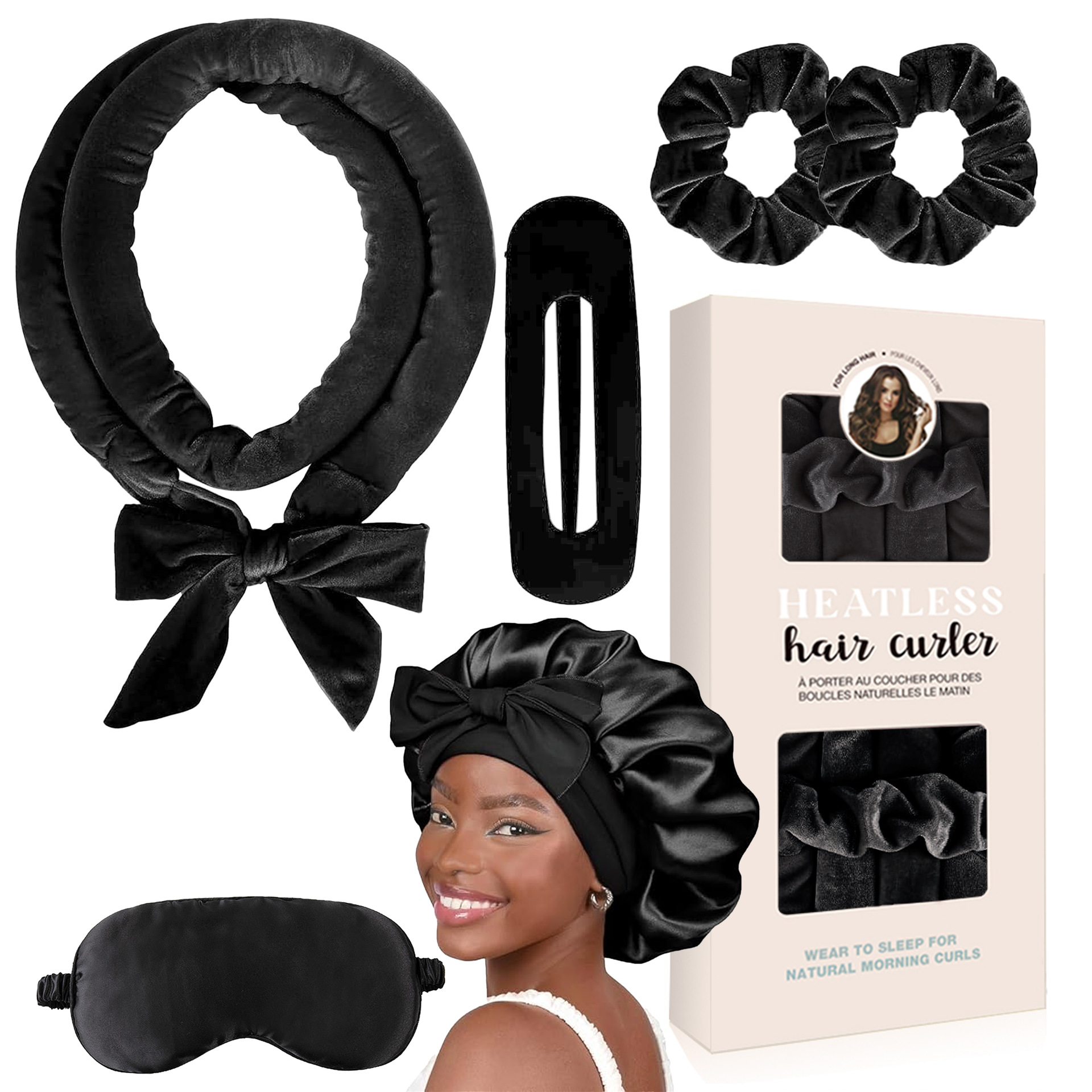 Picture of Cross-border New Style Hair-free Sleep Bow Lazy High-end Soft Hair Coiler Silk Loam Ribbon Curling Stick