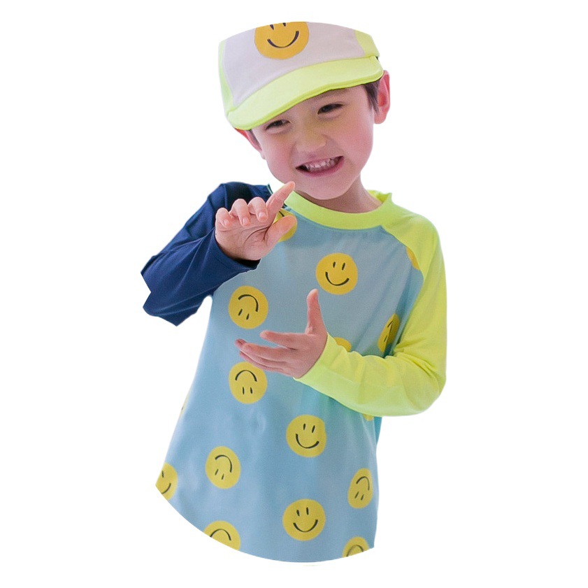 2023 new children's long-sleeved swimsuit boys ins style split girls Children's western style girls' swimsuit diving suit