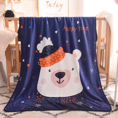 Picture of Children's Blanket Kindergarten Spring and Autumn Baby Coral Fleece Blanket Spring and Summer Single Layer Thin Blanket Office Nap
