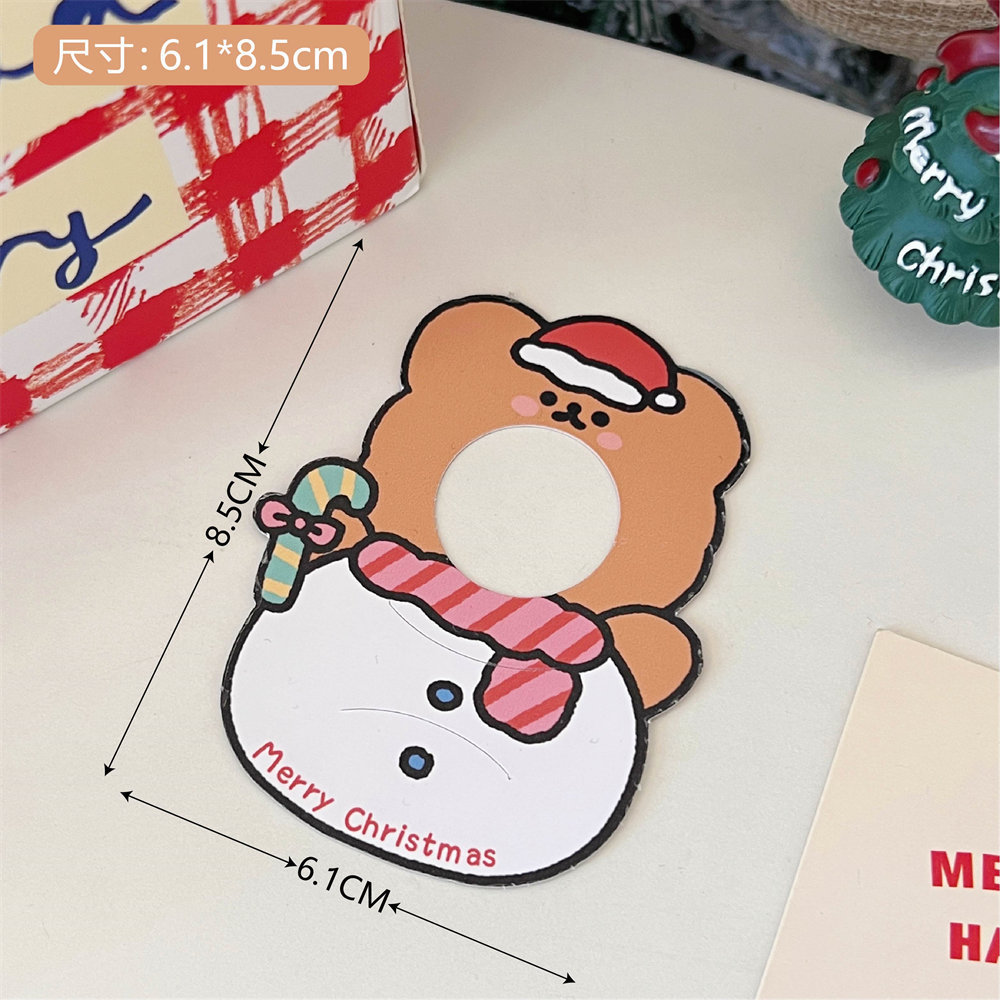Picture of Tengyi original Christmas lollipop cardboard card blessing greeting card children's candy gift packaging decoration card