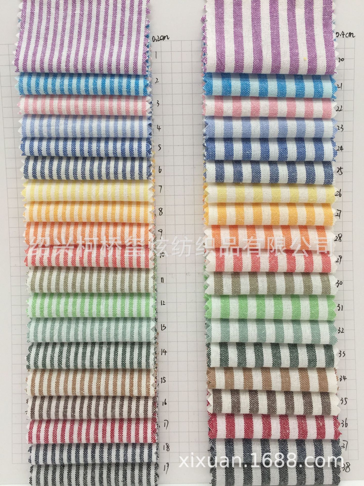 Yarn-dyed striped cotton washed striped fabric Four Seasons clothing fabric plaid fabric in stock supply