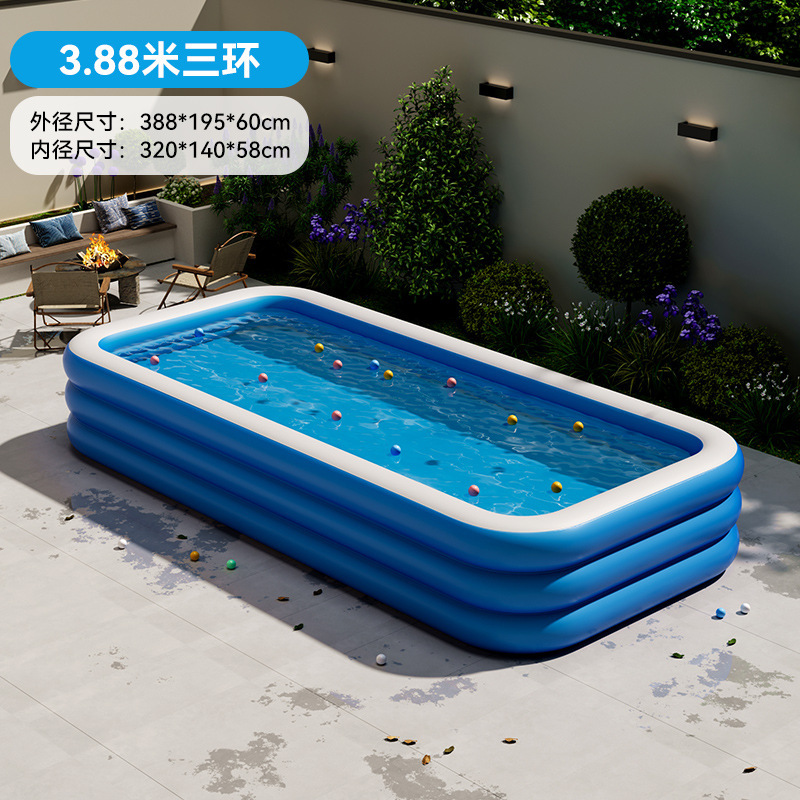 Picture of PVC Kids Inflatable Swimming Pool Home User Outside Large Family Pool Thickened Plastic Baby Baby Pool