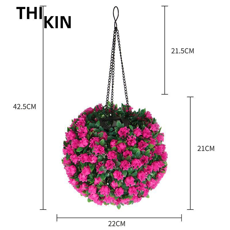 Picture of Cross-Border Solar Led Flower Ball Lamp Outdoor Courtyard House Camping Waterproof Hanging Imitation Plant Flower Landscape Lamp