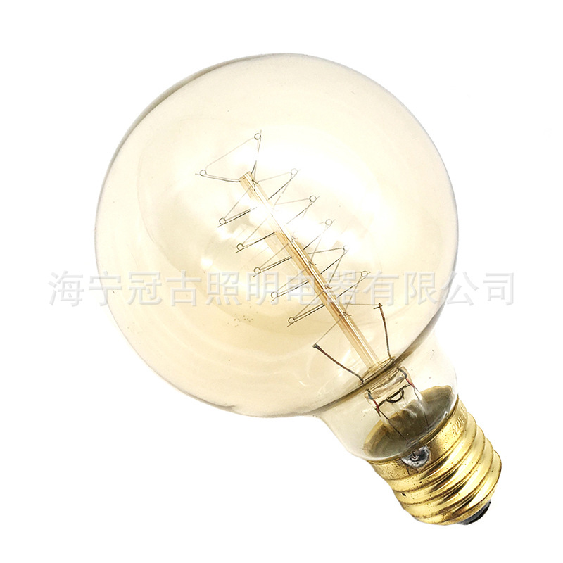 Picture of Cross-border G80 Edison bulb 40W spiral retro tungsten bulb decorative antique lamp 220V