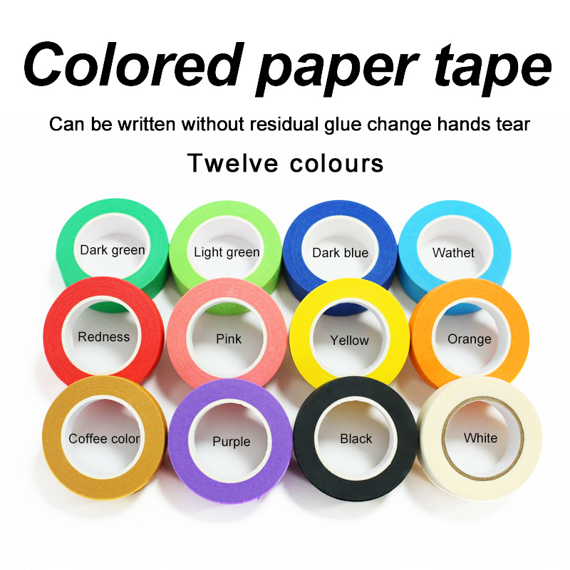 Cross-border Color Masking Paper Tape Spray Paint Masking Adhesive-free Children's Painting Early Education DIY Color-splitting Paper Masking Paper