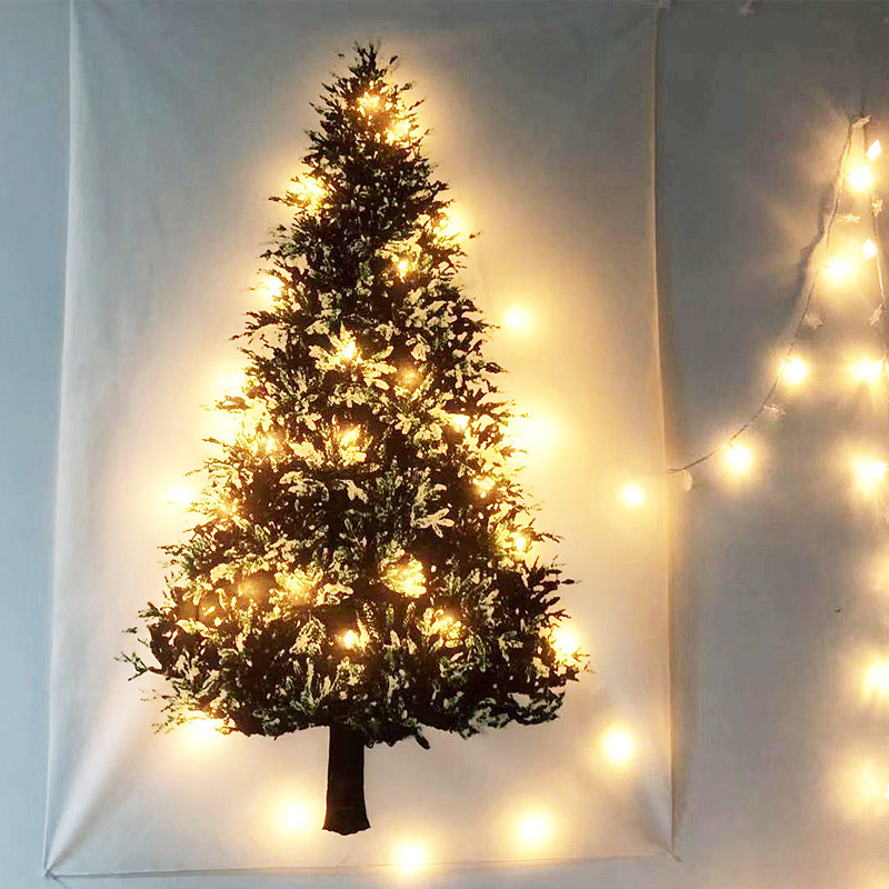Amazon Explosions European and American Home Decoration Christmas Tree Hanging Cloth ins Background Cloth Bedroom Cross-border Home Wall Cloth