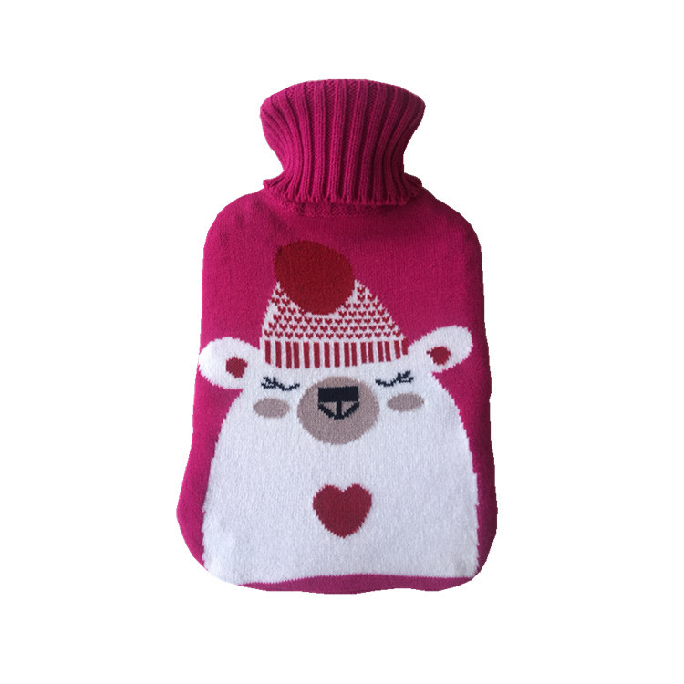 Picture of 2000ml hot water bag knitted cover large cloth cover water-filled hot water bag flannel bag super soft knitted insulation