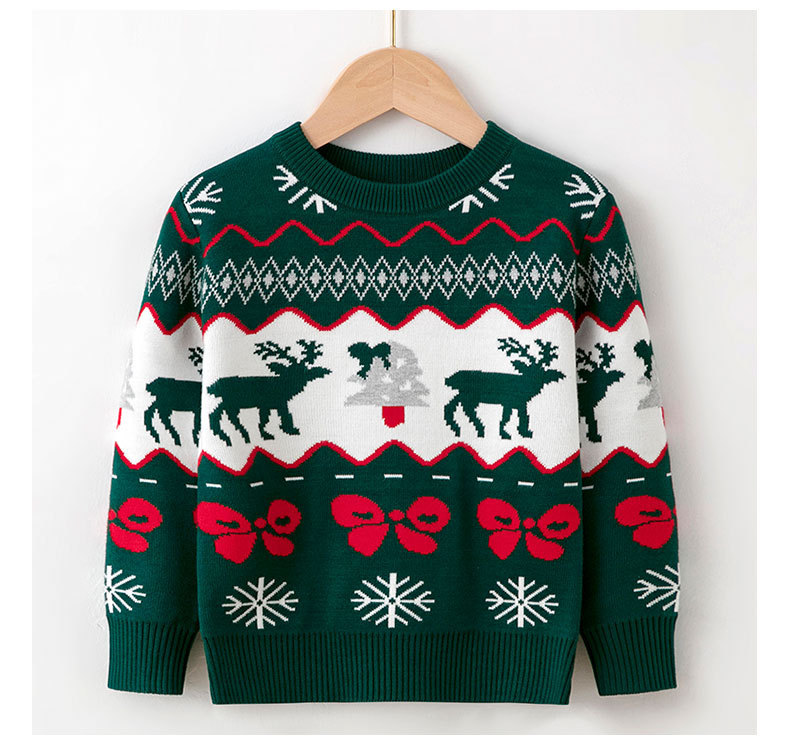Picture of 2023 Europe and the United States new children's Christmas sweater children's clothing girls boys autumn and winter cartoon pullover sweater