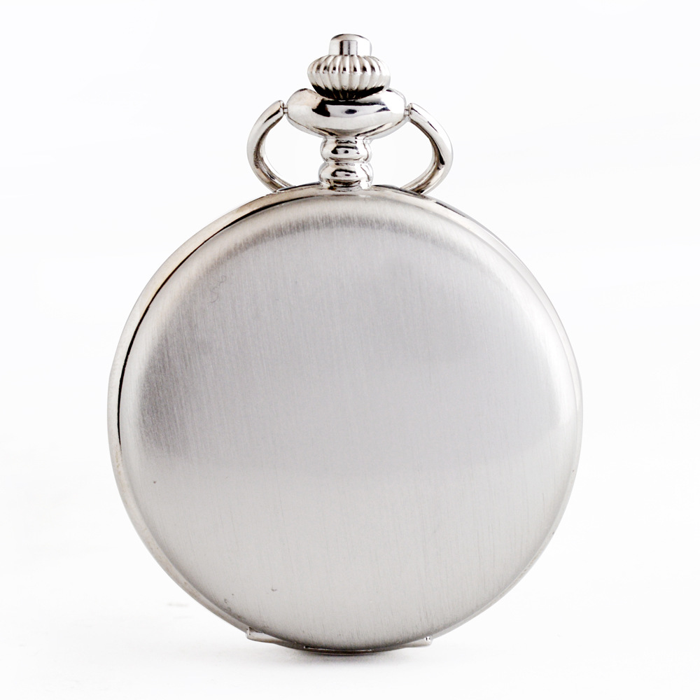 Picture of Pocket watch glossy laser logo lettering retro flip two-sided light quartz pocket watch Boshia leisure pocket watch wholesale