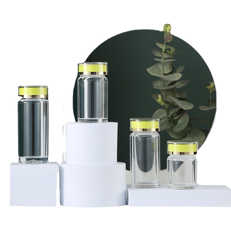 Wholesale Transparent Acrylic Bottles Plastic Velvet Antler Tablets Panax Notoginseng Powder Nourishing Health Care Product Cans Capsule Repackaged Empty Medicine Bottles
