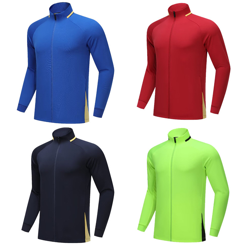 2024 new basketball football sportswear suit autumn and winter long sleeve full pull casual sports coat men and women breathable
