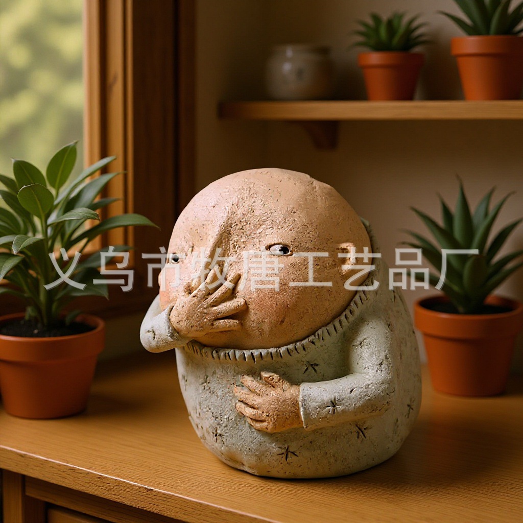 Picture of Cross-Border New Personalized Girl Boy Pinch Nose Statue Bathroom Coarse Sculpture Resin Ornaments Decorative Couple Gift