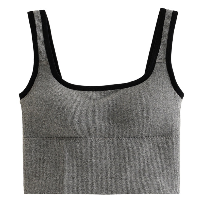 2023 Summer U-Shaped Tie Chest Pad Slim-Fit Small Vest Women's Inner Wear Korean Style Sports Underwear Yoga Clothes Outer Wear